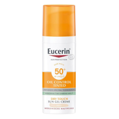 Eucerin Sun Oil Control színezett napozó krém-gél arcra light FF50+ 50ml