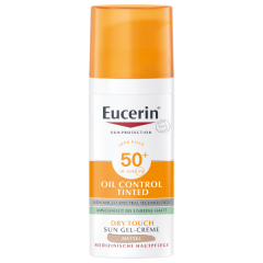 Eucerin Sun Oil Control színezett napozó krém-gél arcra medium FF50+ 50ml