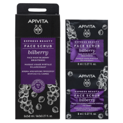 APIVITA Express ragyogást adó arcradír Áfonyával 2x8ml