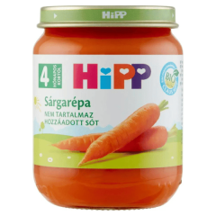 Hipp Bio Bébiétel Sárgarépa 4hó+ 125 g