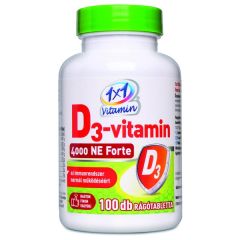 Vitaplus 1x1 D3 vitamin 4000NE Forte rágótabletta (100x)