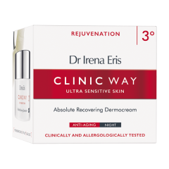Dr Irena Eris Clinic Way teljes bőrmegújító éjszakai krém érzékeny bőrre 50+ 50ml