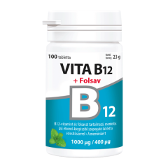 Vita B12 + Folsav 1000/400 mcg szopogató tabletta 100x