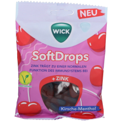 Wick SoftDrops cseresznye-mentol gumicukor C-vitaminnal 90g