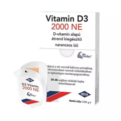 Vitamin D3 2000NE szájban oldódó lapka narancs ízű 30x