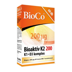 BioCo Bioaktív K2 200mg+K1+D3 komplex tabletta 60x