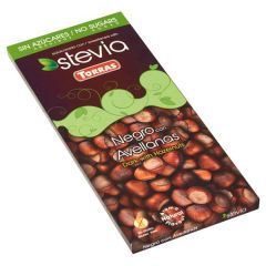 Torras Stevia mogyorós étcsokoládé 125g