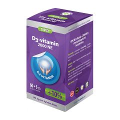 SIPO D3-vitamin 2000NE kapszula 66x