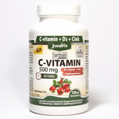 JutaVit C-vitamin 500 mg Csipkeb.+D3+Cink retard 100x