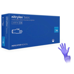 Vizsgálókesztyű NITRYLEX PROTECT/BASIC 100x Méret: XL