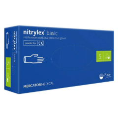 Vizsgálókesztyű NITRYLEX PROTECT/BASIC 100x Méret: S
