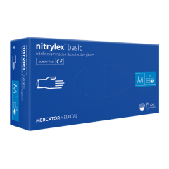 Vizsgálókesztyű NITRYLEX PROTECT/BASIC 100x Méret: M