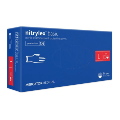 Vizsgálókesztyű NITRYLEX PROTECT/BASIC 100x Méret: L