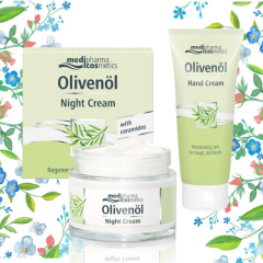Olivenöl Éjszakai regeneráló arckrém +Olivenöl Kézkrém csomag