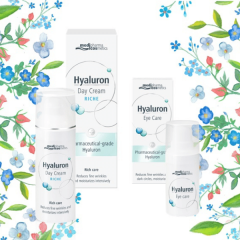 Medipharma Cosmetics Hyaluron csomag: nappali Riche arckrém+szemkörnyékápoló