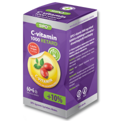 SIPO C-vitamin 1000mg csipkebogyóval retard tabletta 66x