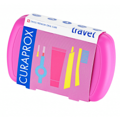 Curaprox Travel Set Utazó készlet pink