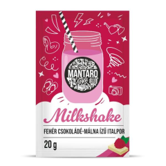 Mantaro Fehércsokoládé-Málna ízű Milkshake italpor 20g