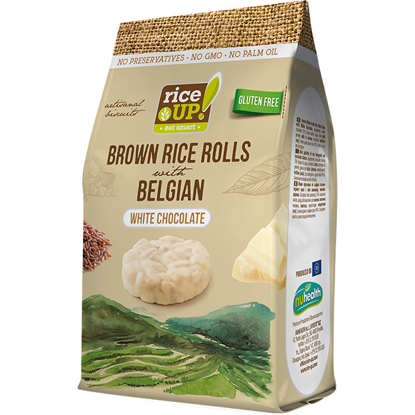 Rice Up fehér csokis barna rizs snack 50g