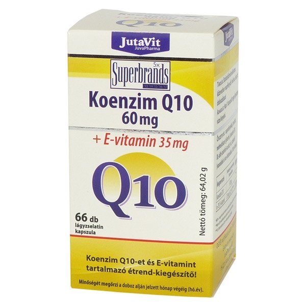 JutaVit Koenzim Q10 60mg + E-vitamin 35mg 66x