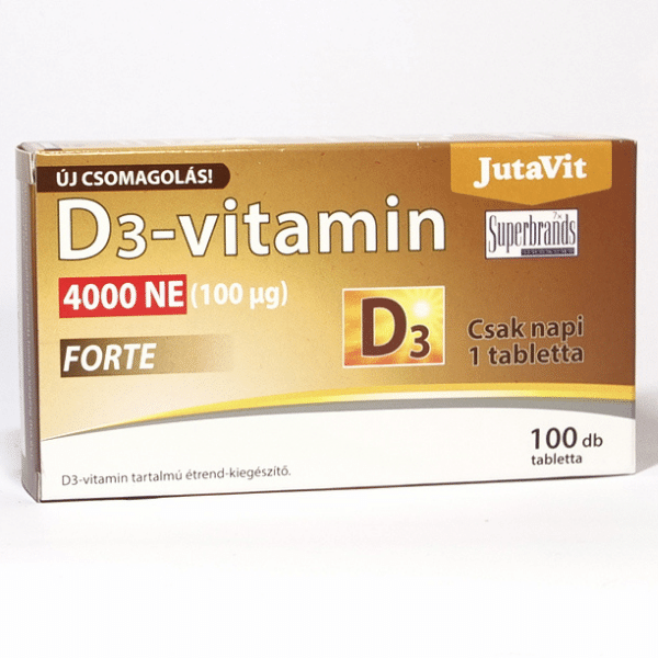 JutaVit D3-vitamin 4000NE FORTE tabletta 100x