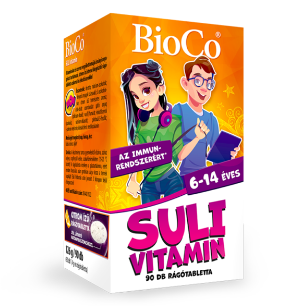 BioCo Suli vitamin rágótabletta citrom 90x