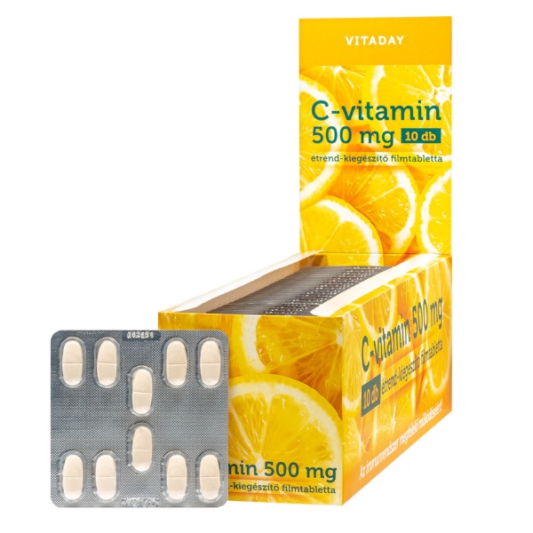 Vitaday C-vitamin 500 mg filmtabletta 10x