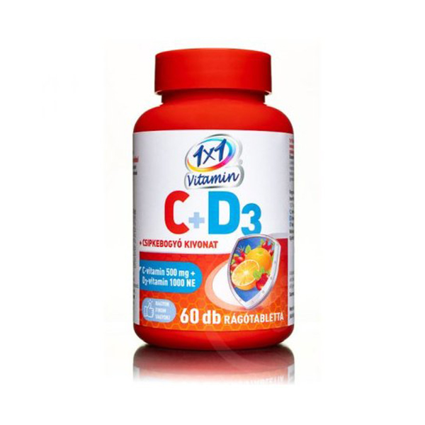 1x1 Vitaday C-vitamin 500mg + D3 1000NE rágótabletta (60x)