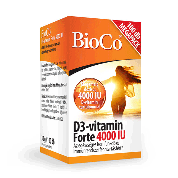 Bioco D3 vitamin Forte 4000 IU tabletta (100x)