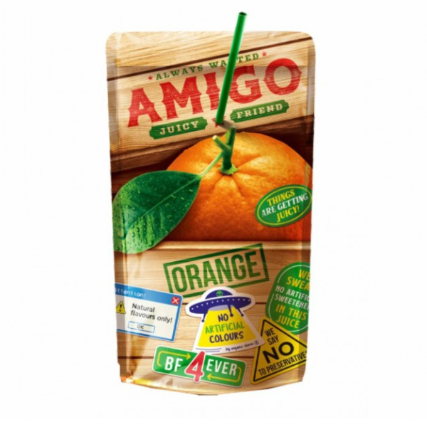 Amigo szívószálas narancs 200ml